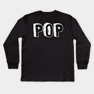 POP - White Kids Long Sleeve T-Shirt